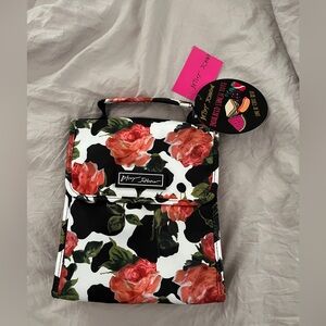 Betsy Johnson Insulated Lunch Tote Rose Print New With Tag